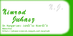 nimrod juhasz business card